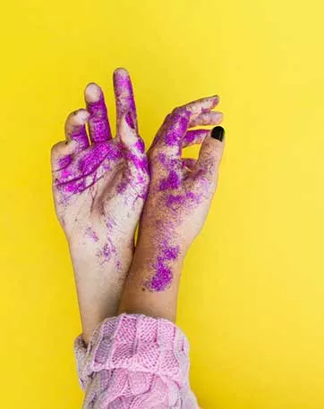 Mãos pintadas